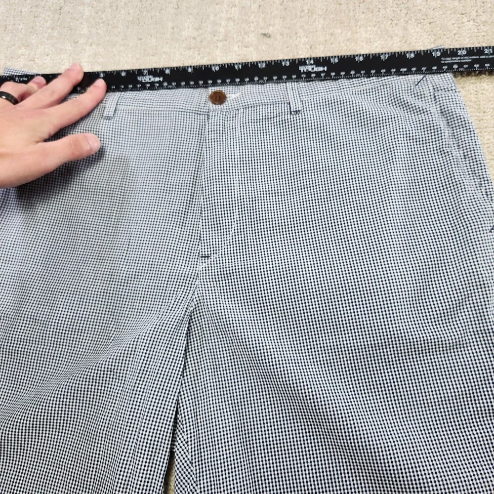 Lacoste Chino Shorts Men 38 Black Micro Gingham Check 11